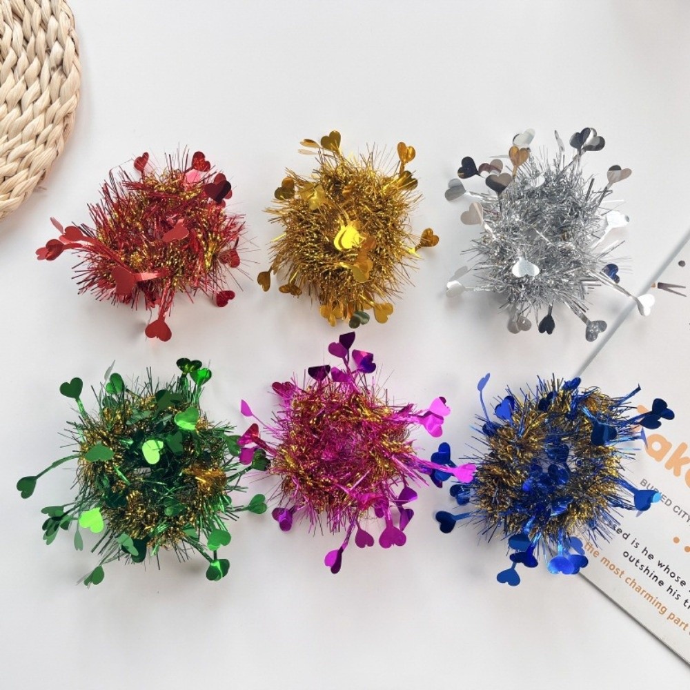 Cheerleading Pom Pom - 10pcs 손목 장식 다채로운 금속 호일