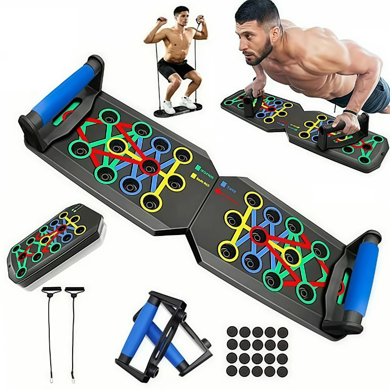 Sports Equipment Warehouse - 저항 밴드가 있는 접이식 푸시업 보드,