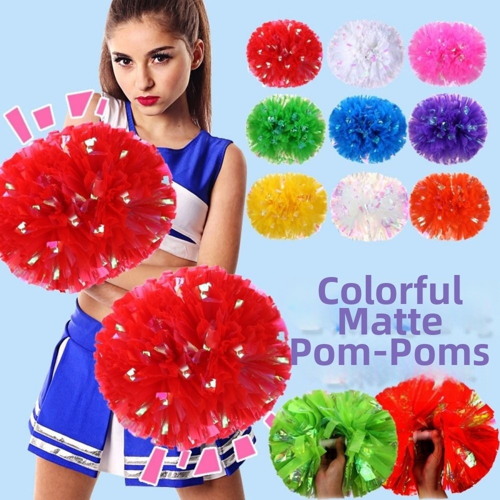 26cm 어린이 게임 폼폼 다채로운 색상 PET 치어리 - Cheerleading Pom Pom 리뷰 및 가격