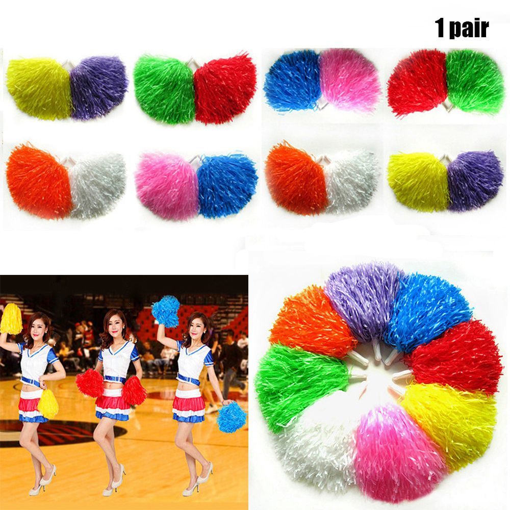 1쌍 콘서트용 팬시 더블홀 핸들 클럽 스포츠 용품 댄스 - Cheerleading Pom Pom 리뷰 및 가격