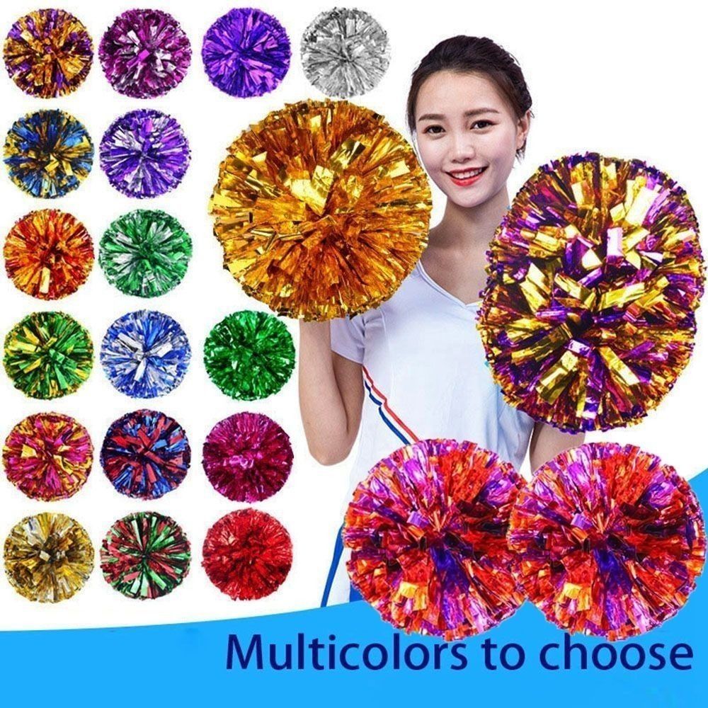 새로운 30cm 게임 폼폼 PET 멀티컬러 응원볼 코멘 - Cheerleading Pom Pom 리뷰 및 가격