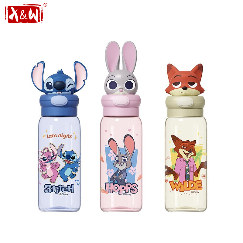 디즈니 X&W 휴대용 물병 550ML 만화 캐릭터 뚜껑 - Xin Sports Equipment 리뷰 및 가격