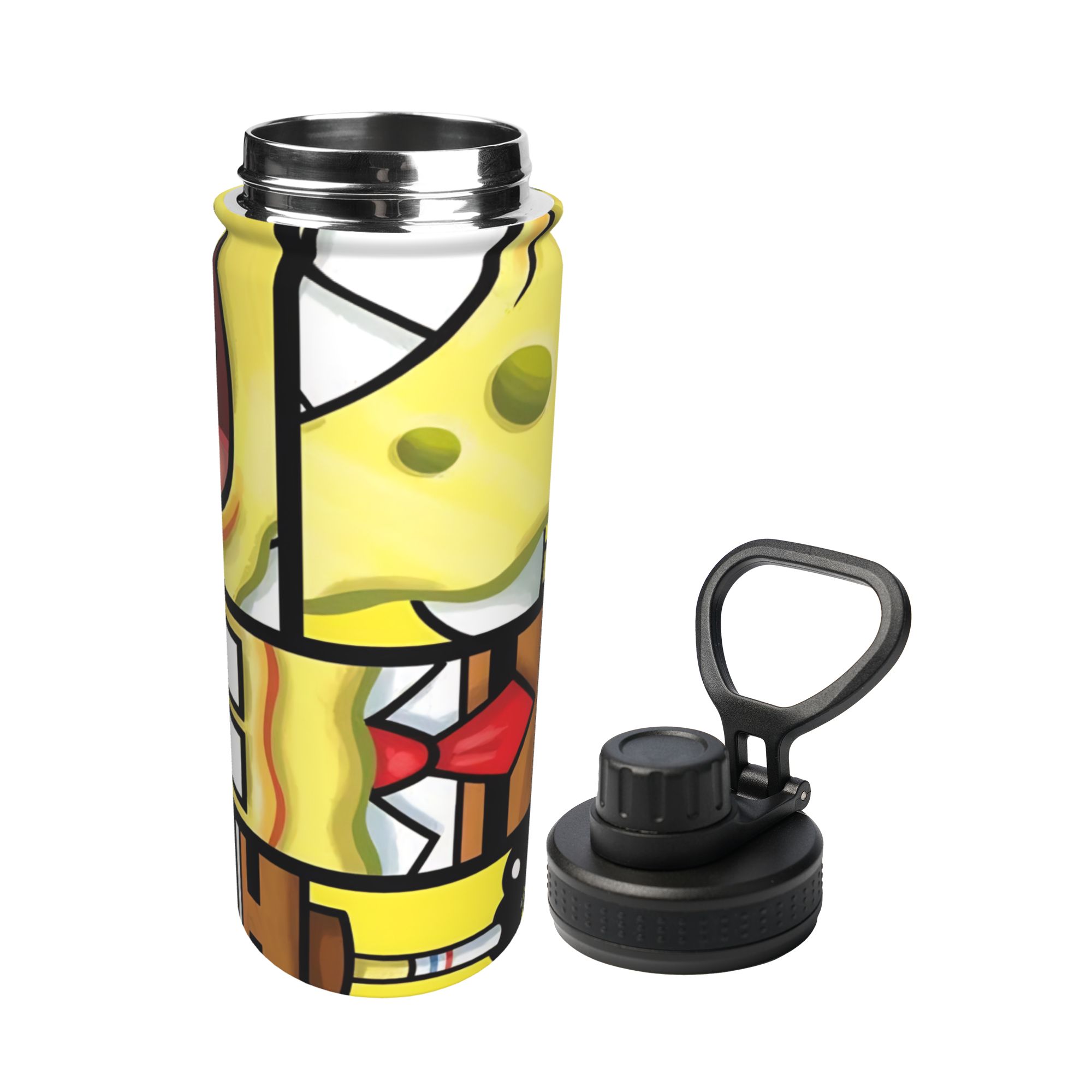 스폰지밥 만화 18온스 스포츠 보온병 진공 보온컵 학교 - Sports Water Bottle Insulated 리뷰 및 가격