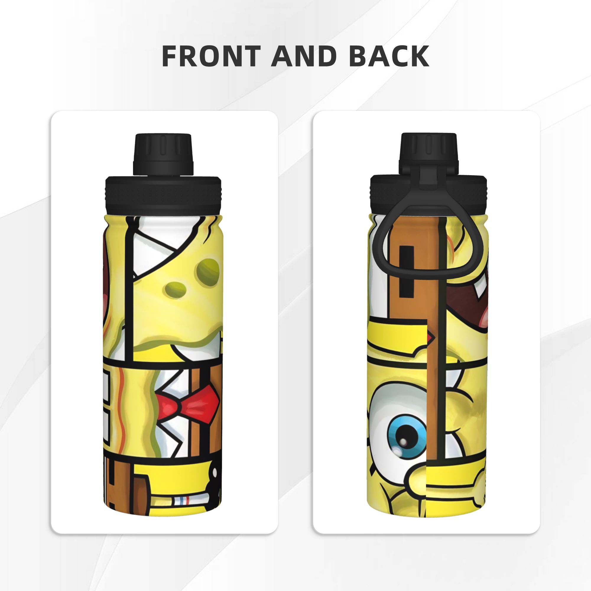스폰지밥 만화 18온스 스포츠 보온병 진공 보온컵 학교 - Sports Water Bottle Insulated 리뷰 및 가격