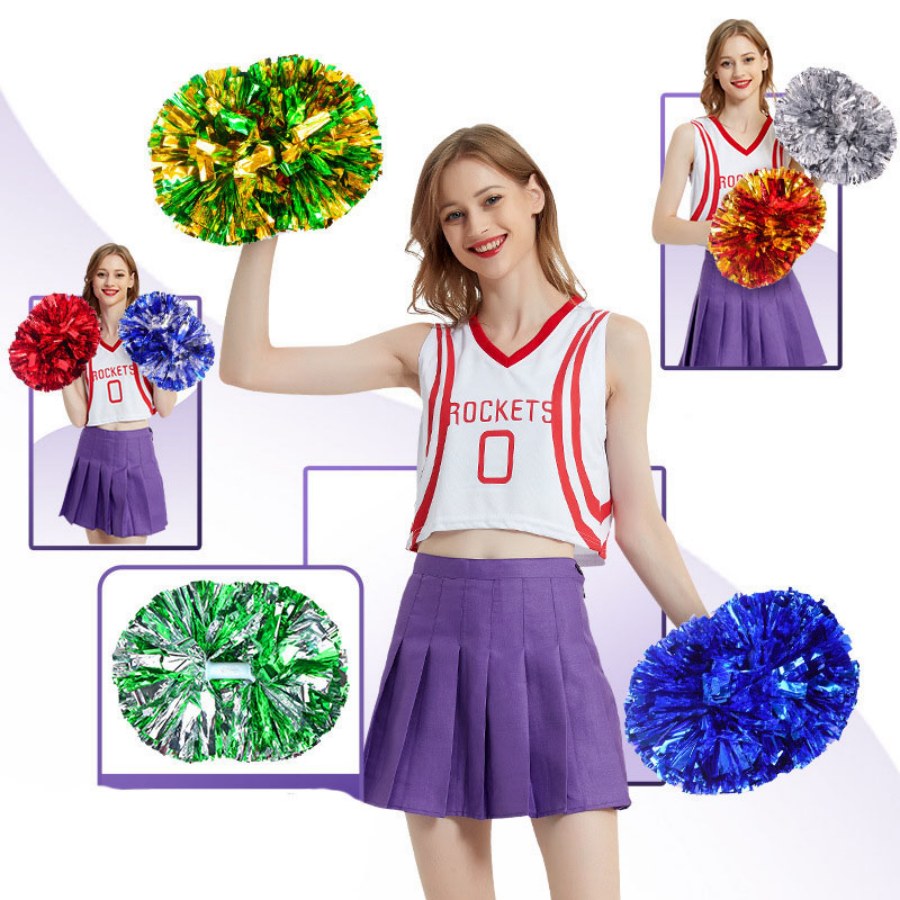 금속 PET 치어리더 폼폼 소녀 응원 댄스 장식, 치어 - Cheerleading Pom Pom 리뷰 및 가격