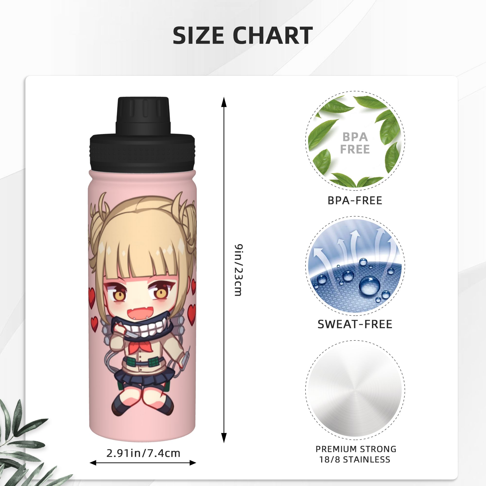 토가 나의 히어로 아카데미아 18온스 스포츠 보온병 보 - Sports Water Bottle Insulated 리뷰 및 가격